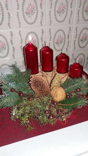 Adventný veniec pani Martiny