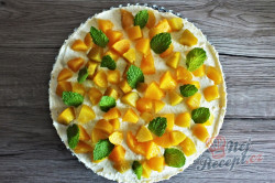 Příprava receptu Tvarohový cheesecake s broskvemi, krok 1